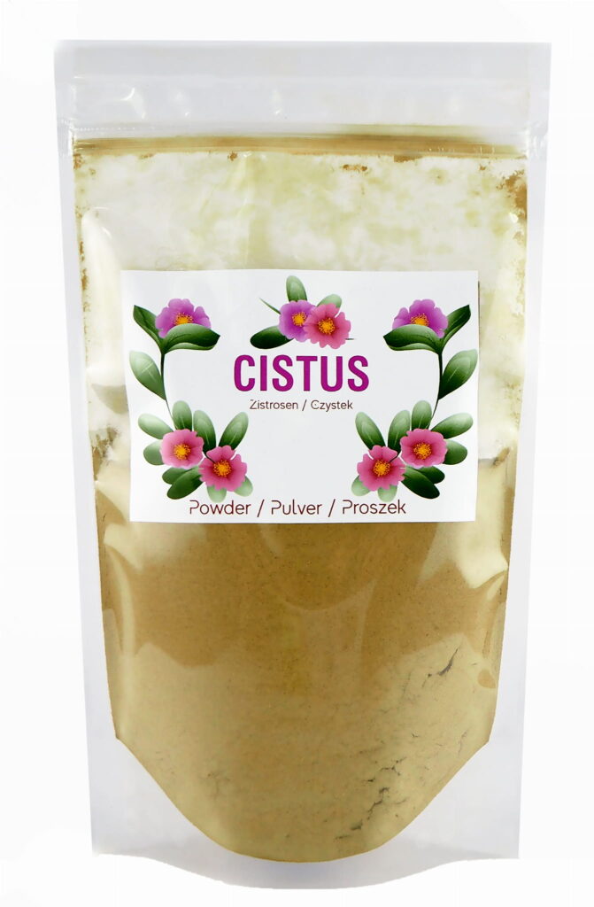 cistus, cistus incanus, powder in the package