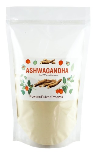 Ashwagandha, Withania somnifera, proszek w opakowaniu