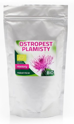 BIO Ostropest plamisty, Silybum marianum, proszek w opakowaniu