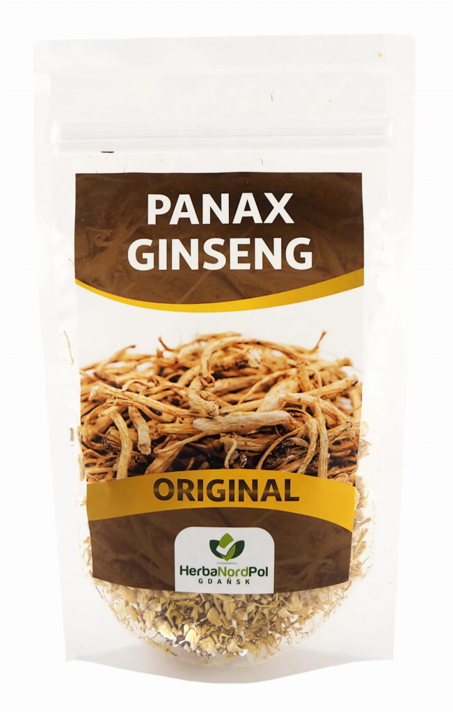 żeń-szeń właściwy, Panax ginseng, korzeń w opakowaniu