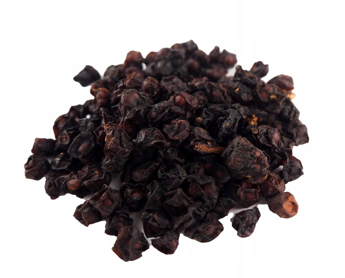 Suszony owoc cytryńca chińskiego Schisandra chinensis - surowiec zielarski